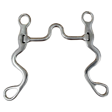 BAR H EQUINE Western Horse 5 In Mouth Cavalry Shank Ported With Stainless Steel Bit